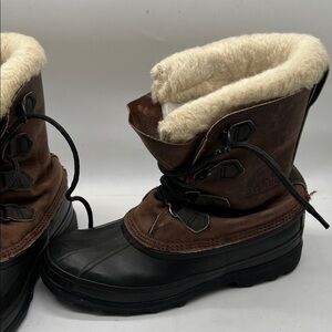 Sorel Men's Bighorn Boots Size 10 Insulated Wool Liners